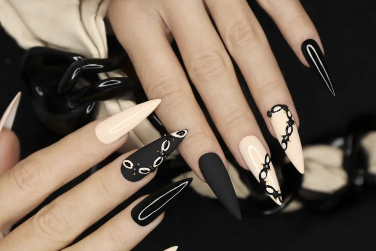 beige-black-manicure-long-nail-shape copy